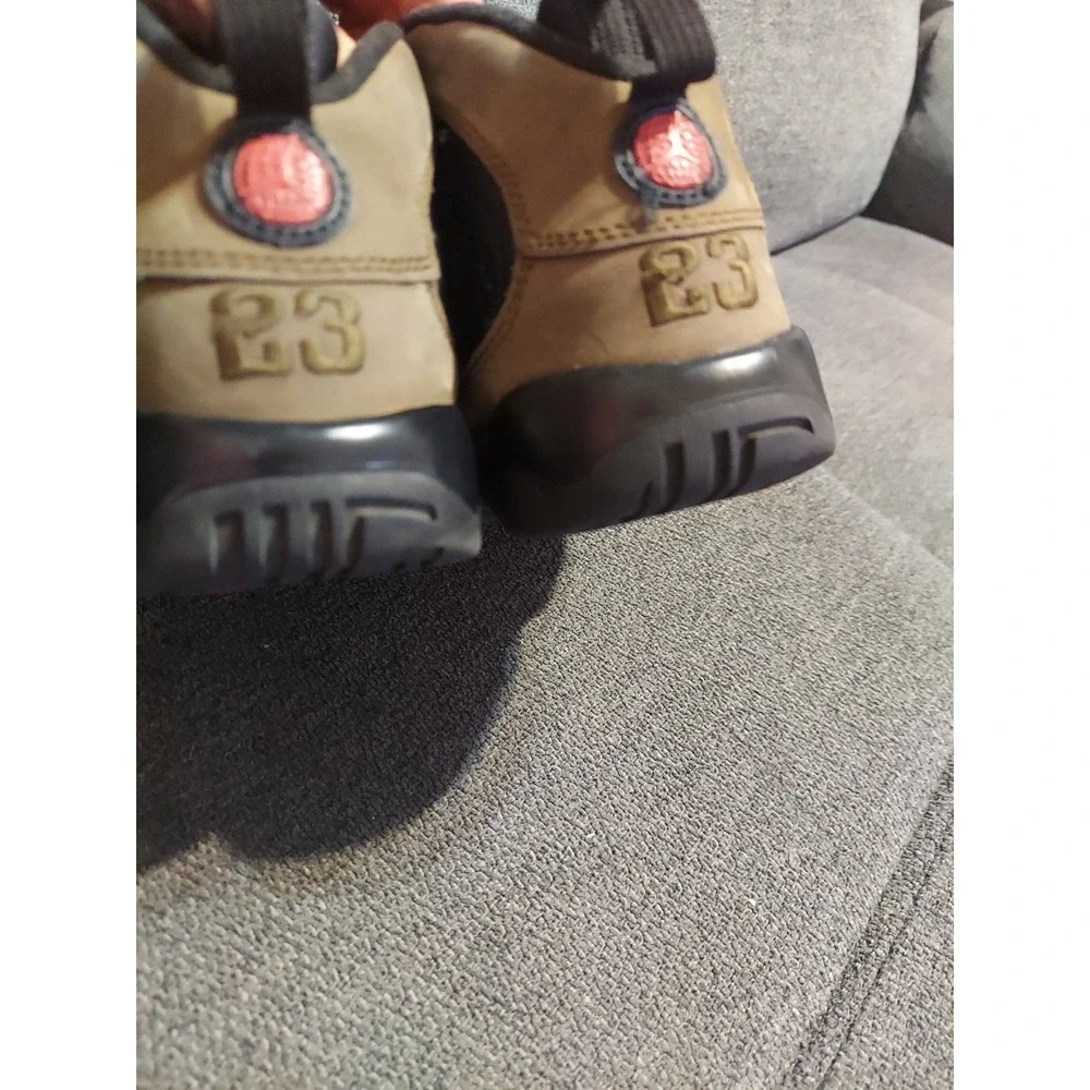 Size 2Y- Nike Air Jordan 9 Retro Olive Black Brown Kids Shoes Basketball  Jordan